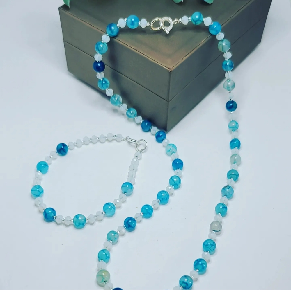 Blue Agate set - Picture 4 of 5